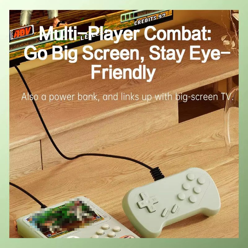 Retro Game Console - 3.5-inch IPS Screen, 6000mAh, 10000 Games | Light Green Retro Game Console - 3.5-inch IPS Screen, 6000mAh, 10000 Games | Light Green
